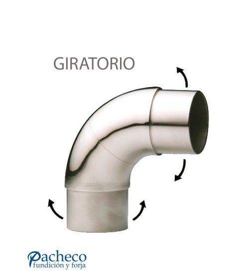 Codo giratorio de Acero Inoxidable 316 Brillo y Satinado para Redondo 43 mm - 50,8 mm