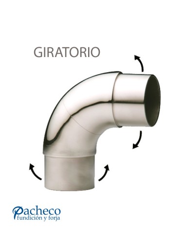 Codo giratorio de Acero Inoxidable 316 Brillo y Satinado para Redondo 43 mm - 50,8 mm