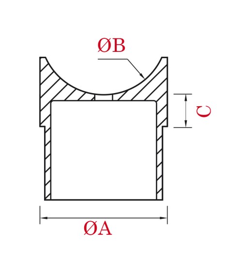 Soporte Simple de Acero Inoxidable 316 Brillo y Satinado para Poste y Pasamanos Redondo