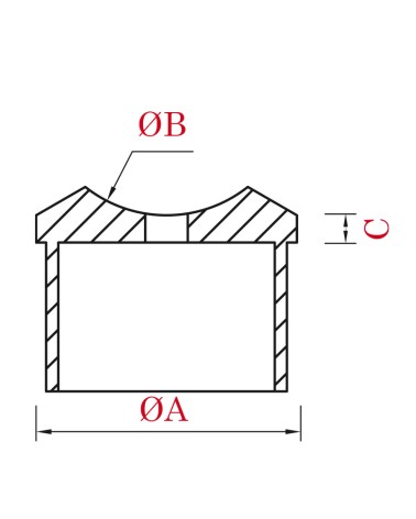 Soporte Simple con Chanflán de Acero Inoxidable 316 Brillo y Satinado para Poste y Pasamanos Redondo