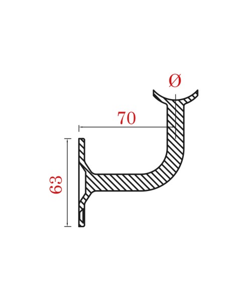 Soporte para Pasamanos Curvo y Anclaje a Pared con Tornillos de Acero Inoxidable 316 Brillo y Satinado