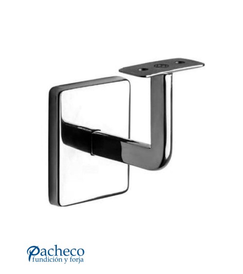 Soporte de Acero Inoxidable 316 Brillo y Satinado para Pasamanos Cuadrado/Pletina y Anclaje a Pared Cuadrado