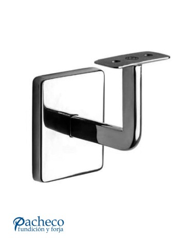 Soporte de Acero Inoxidable 316 Brillo y Satinado para Pasamanos Cuadrado/Pletina y Anclaje a Pared Cuadrado