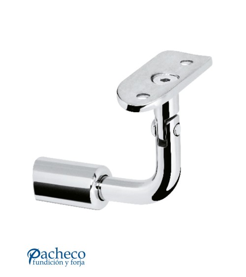 Soporte Curvo de Acero Inoxidable 316 Brillo y Satinado Regulable para colocar Pasamanos en Horizontal y en Vertical