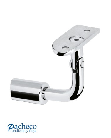 Soporte Curvo de Acero Inoxidable 316 Brillo y Satinado Regulable para colocar Pasamanos en Horizontal y en Vertical