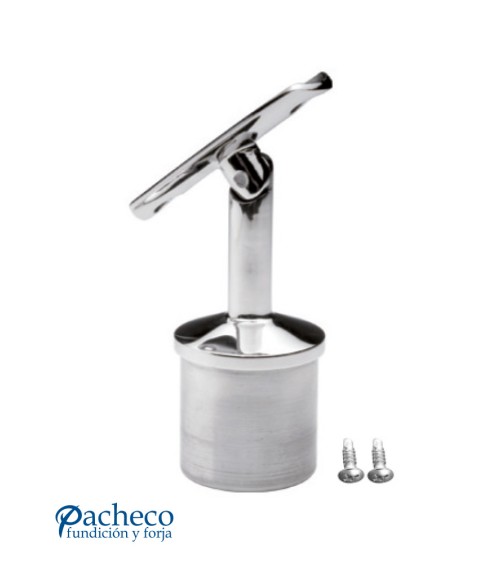 Soporte de Unión Articulado de Poste Redondo y Pasamanos Redondo de Acero Inoxidable 316 Brillo y Satinado