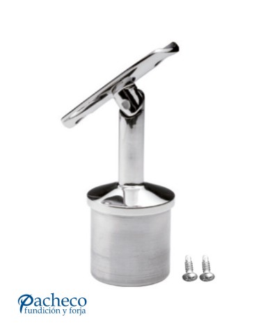 Soporte de Unión Articulado de Poste Redondo y Pasamanos Redondo de Acero Inoxidable 316 Brillo y Satinado