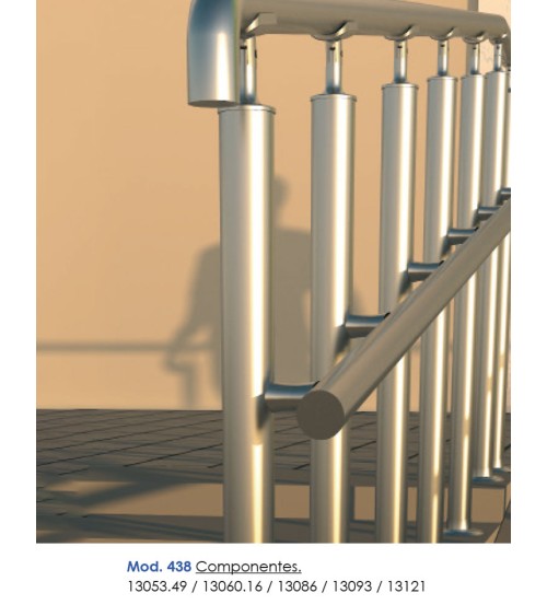 Soporte de Unión Articulado de Poste Redondo y Pasamanos Redondo de Acero Inoxidable 316 Brillo y Satinado