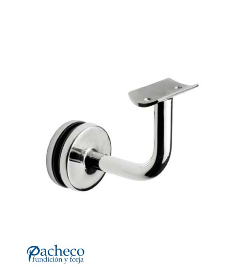 Soporte Redondo de Acero Inoxidable 316 Brillo y Satinado para Cristal y para Pasamanos Curvo