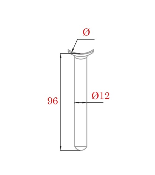 Soporte Superior Recto para Pasamanos Redondo de Acero Inoxidable 316 Brillo y Satinado