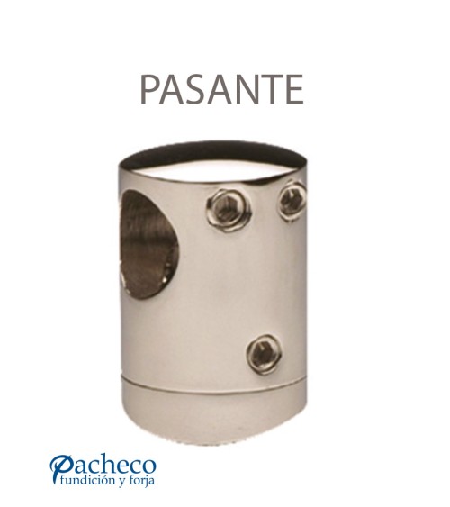 Conector de Acero Inoxidable 316 para Redondo 43 mm - 50,8 mm y Varilla en Brillo y satinado