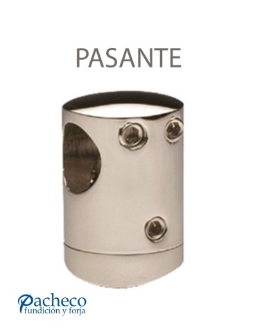 Conector de Acero Inoxidable 316 para Redondo 43 mm - 50,8 mm y Varilla en Brillo y satinado