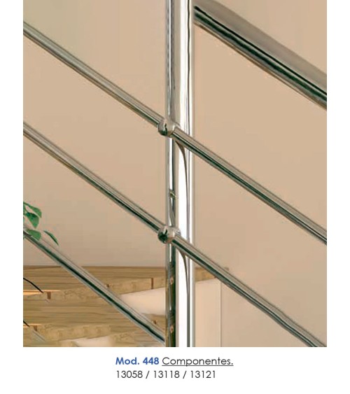 Conector de Acero Inoxidable 316 para Redondo 43 mm - 50,8 mm y Varilla en Brillo y satinado