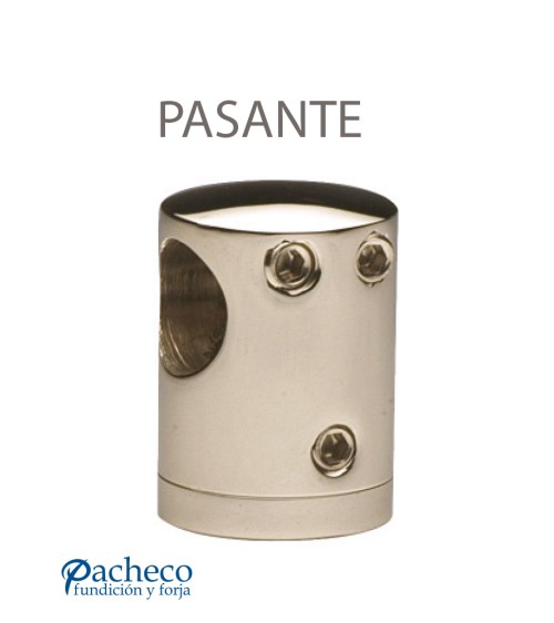 Conector de Acero Inoxidable 316 para Tubo Cuadrado y Varilla Redondo  12 mm Brillo y Satinado