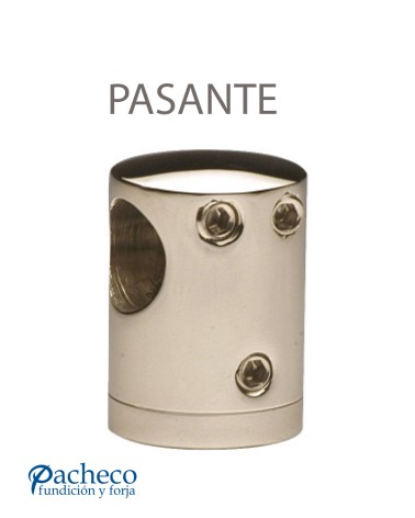 Conector de Acero Inoxidable 316 para Tubo Cuadrado y Varilla Redondo  12 mm Brillo y Satinado