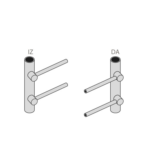 Conector de Acero Inoxidable 316 Dcha para Tubo y Varilla Redondo  12 mm Brillo y Satinado