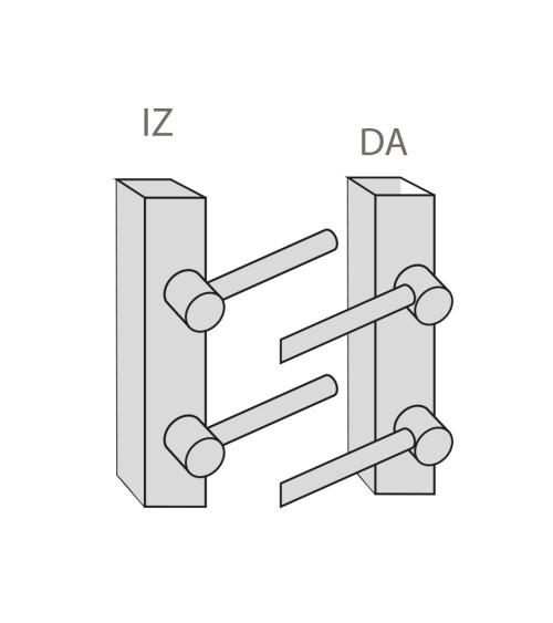 Conector Acero Inoxidable 316 Dcha para Tubo Cuadrado y Varilla Redondo  12 mm Brillo y Satinado