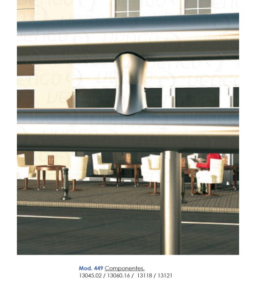 Conector de Acero Inoxidable 316 Brillo y Satinado para Redondo 43 mm - 50,8 mm