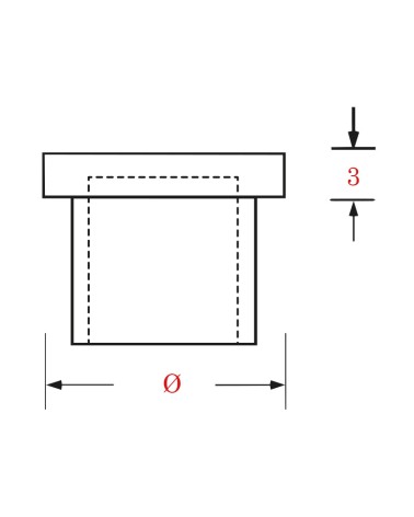 Tapón Cilíndrico Plano de Acero Inoxidable 316 Brillo y Satinado para Redondo 12 mm hasta 63,5 mm