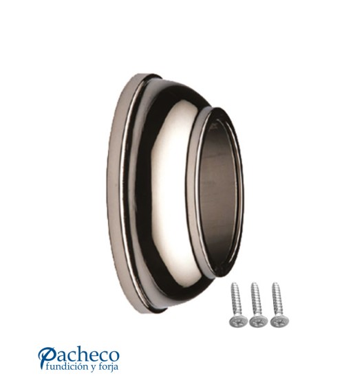 Base a Pared Redonda de Acero Inoxidable 316 Brillo y Satinado para Apriete