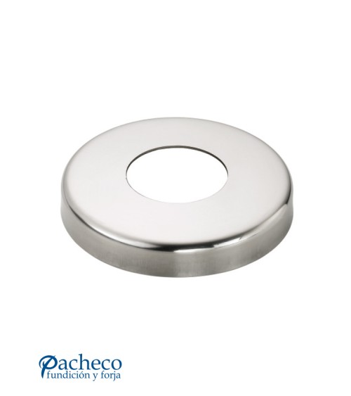 Embellecedor Redonda Recta de Acero Inoxidable 316 Brillo y Satinado para Poste de Inox Redondo