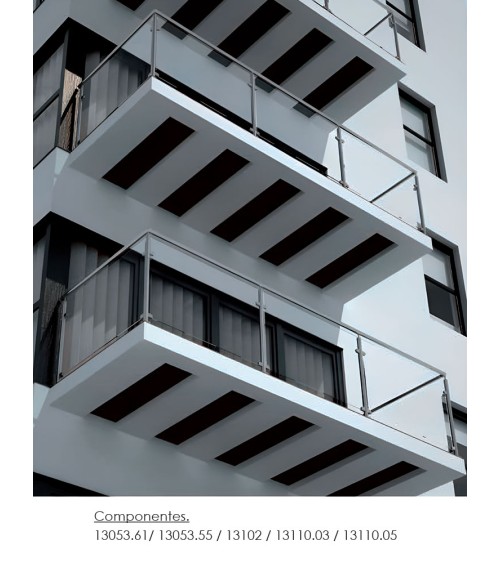 Pinza Redonda de Acero Inoxidable 316 Brillo y Satinado para Redondo 43 mm - 50.8 mm