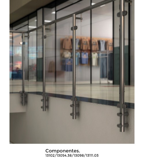 Pinza Redonda de Acero Inoxidable 316 Brillo y Satinado para Redondo 43 mm - 50.8 mm