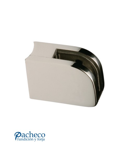 Pinza Inferior para Cristal de Acero Inoxidable 316 Brillo y Satinado para Redondo 43 mm