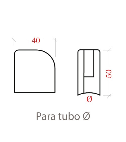 Pinza Inferior para Cristal de Acero Inoxidable 316 Brillo y Satinado para Redondo 43 mm