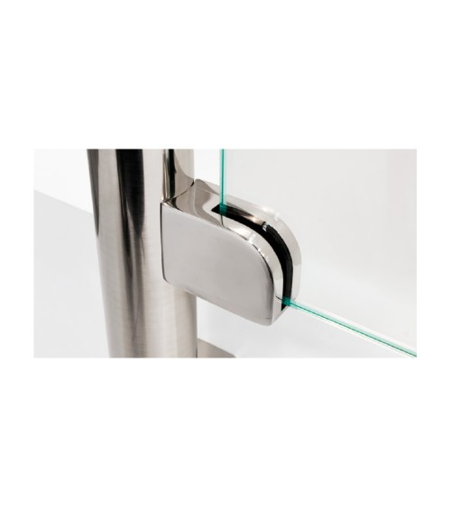 Pinza Inferior para Cristal de Acero Inoxidable 316 Brillo y Satinado para Redondo 43 mm