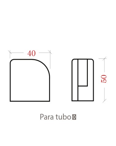 Pinza Inferior para Cristal de Acero Inoxidable 316 Brillo y Satinado para Cuadrado
