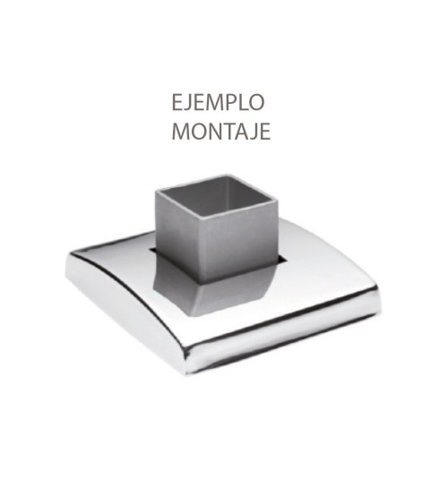 Embellecedor Cuadrado para Poste Cuadrado 40 mm de Acero Inoxidable 316 Brillo y Satinado