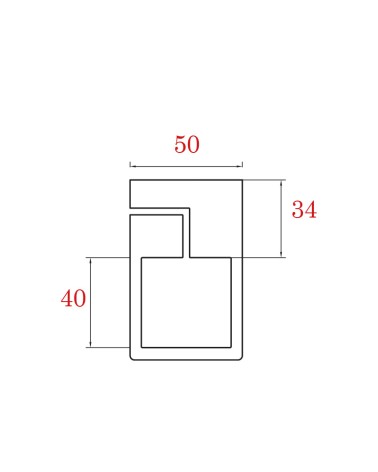 Soporte Simple de Acero Inoxidable 316 Brillo y Satinado a Pared para Sujección de Poste Cuadrado