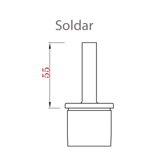 Soporte para Soldar Pasamanos Cuadrado de Acero Inoxidable 316 Brillo y Satinado