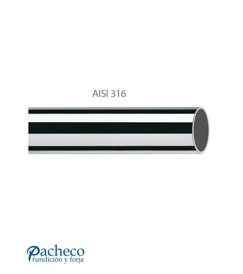 Tubo Redondo de Acero Inoxidable 316 Brillo y Satinado para Pasamanos y Postes de Inox
