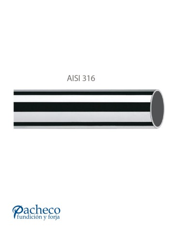 Tubo Redondo de Acero Inoxidable 316 Brillo y Satinado para Pasamanos y Postes de Inox