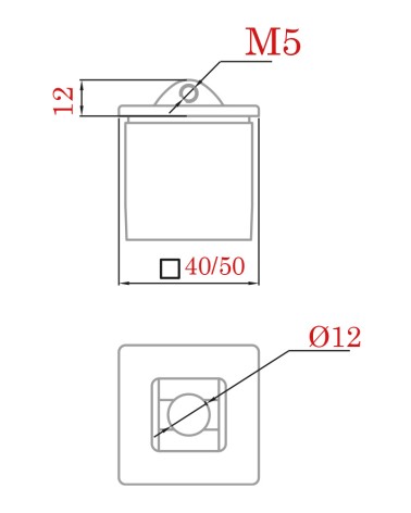 Soporte Ajustable para Pasamanos y Poste Cuadrado de Acero Inoxidable 316 Brillo y Satinado