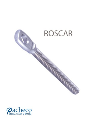 Terminal de Acero Inoxidable Roscado M6 Centrado con Horquilla IZQ y DCHA