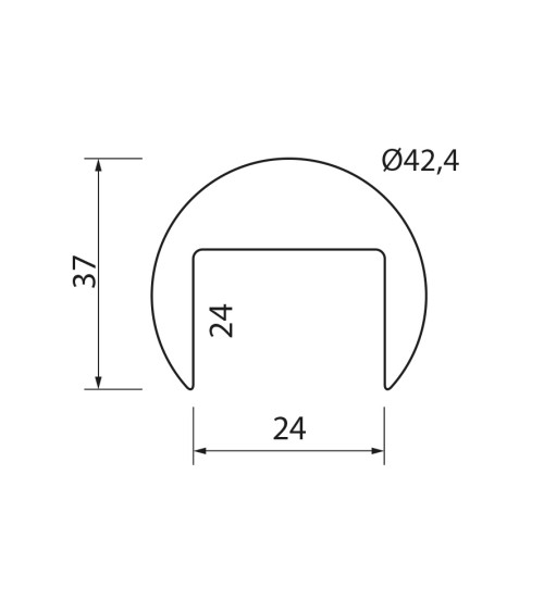 Pasamanos Redondo de Acero Inoxidable 316 Brillo y Satinado para Barandillas de Cristal