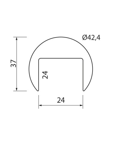 Pasamanos Redondo de Acero Inoxidable 316 Brillo y Satinado para Barandillas de Cristal