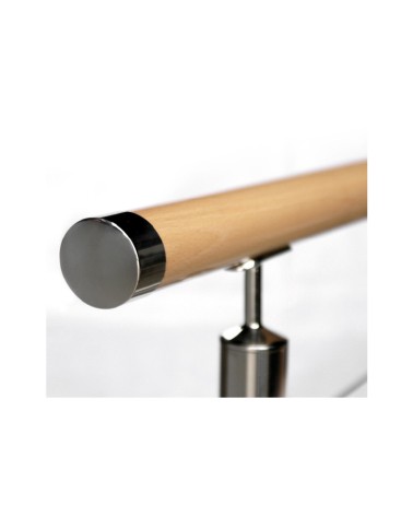 Pasamanos Redondo de Madera de Haya de 45 mm Diámetro para Barandillas y Escaleras