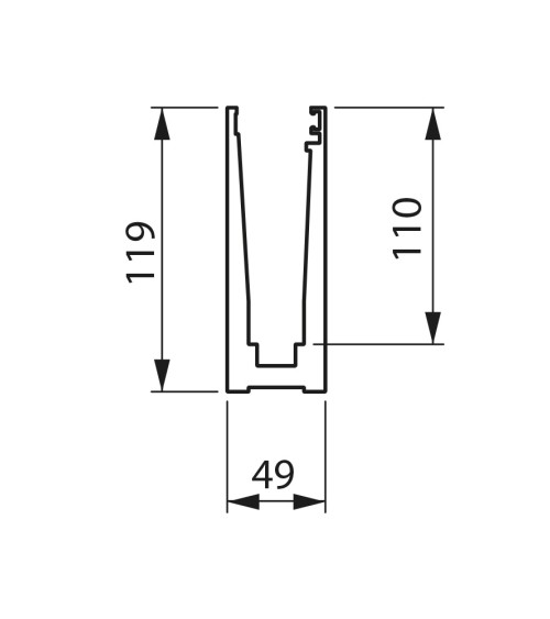 Kit de Gomas de Ajsute para Perfiles de Barandillas de Vidrio - Espesores Múltiple