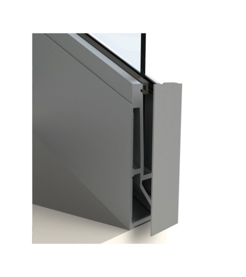 Tapa Autoadhesiva en Acero Inoxidable316 para Perfil Enterrado para Barandillas de Cristal Exteriores