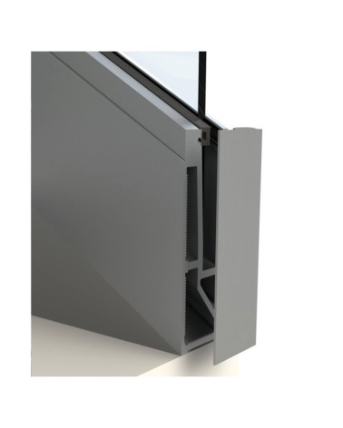 Tapa Autoadhesiva en Acero Inoxidable316 para Perfil Enterrado para Barandillas de Cristal Exteriores