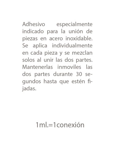 Adhesivo Bicomponente para Acero Inoxidable (fijación rápida A + B)