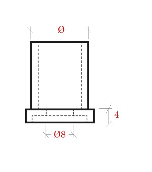 Soporte de Acero Inoxidable 316 Brillo y Satinado para Anclaje de Tubo con Suelo o Pared