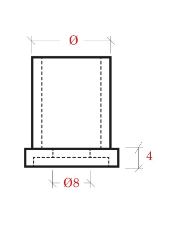 Soporte de Acero Inoxidable 316 Brillo y Satinado para Anclaje de Tubo con Suelo o Pared