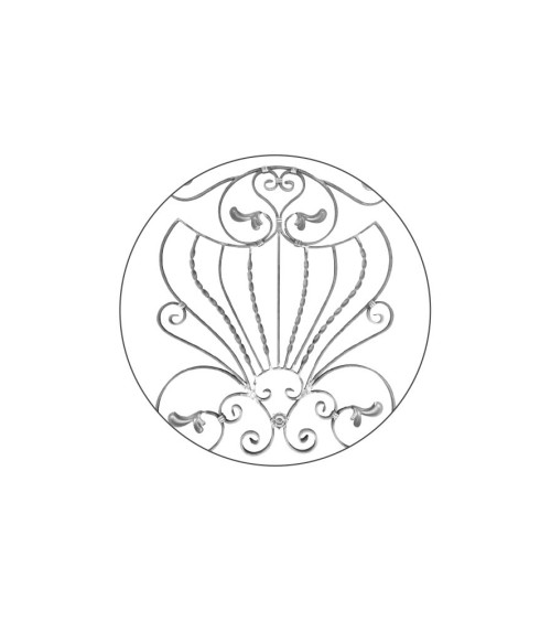 Balaustra de Forja con Eses y Volutas y Entorchados Centrales Pletina 16x8 mm