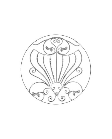 Balaustra de Forja con Eses y Volutas y Entorchados Centrales Pletina 16x8 mm