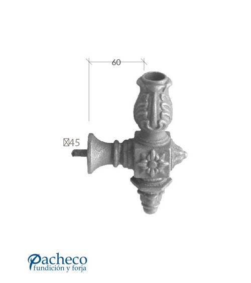 Soporte de Hierro Fundido para Escalera para Redondo 20 mm